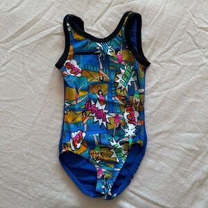 Snowflake designs gymnastics leotard